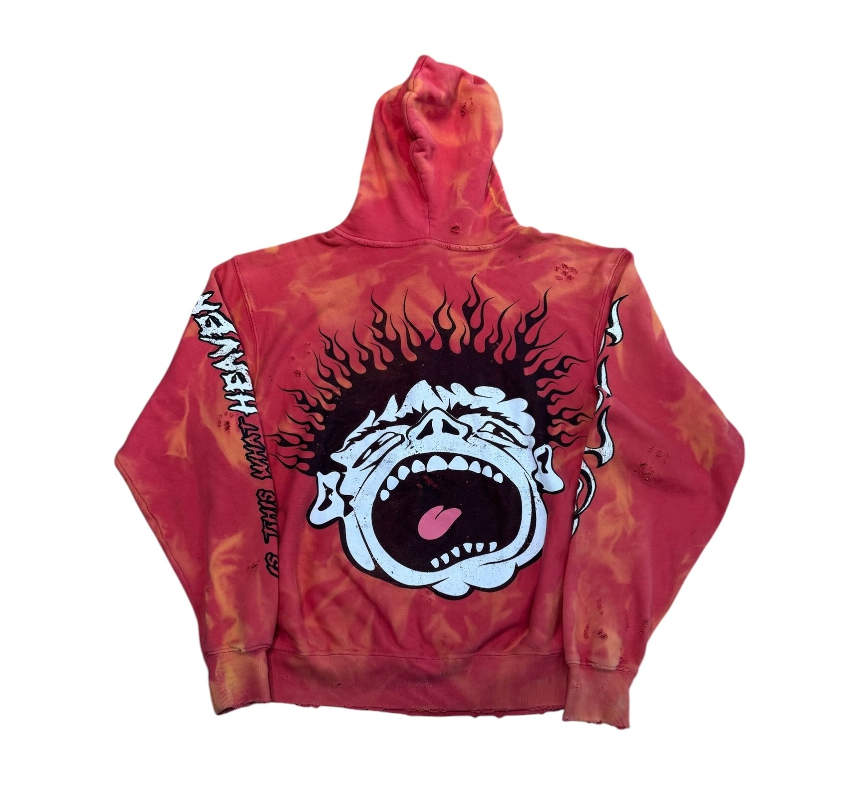 Hellstar Studios Records Hooded Sweatshirt Washed Red