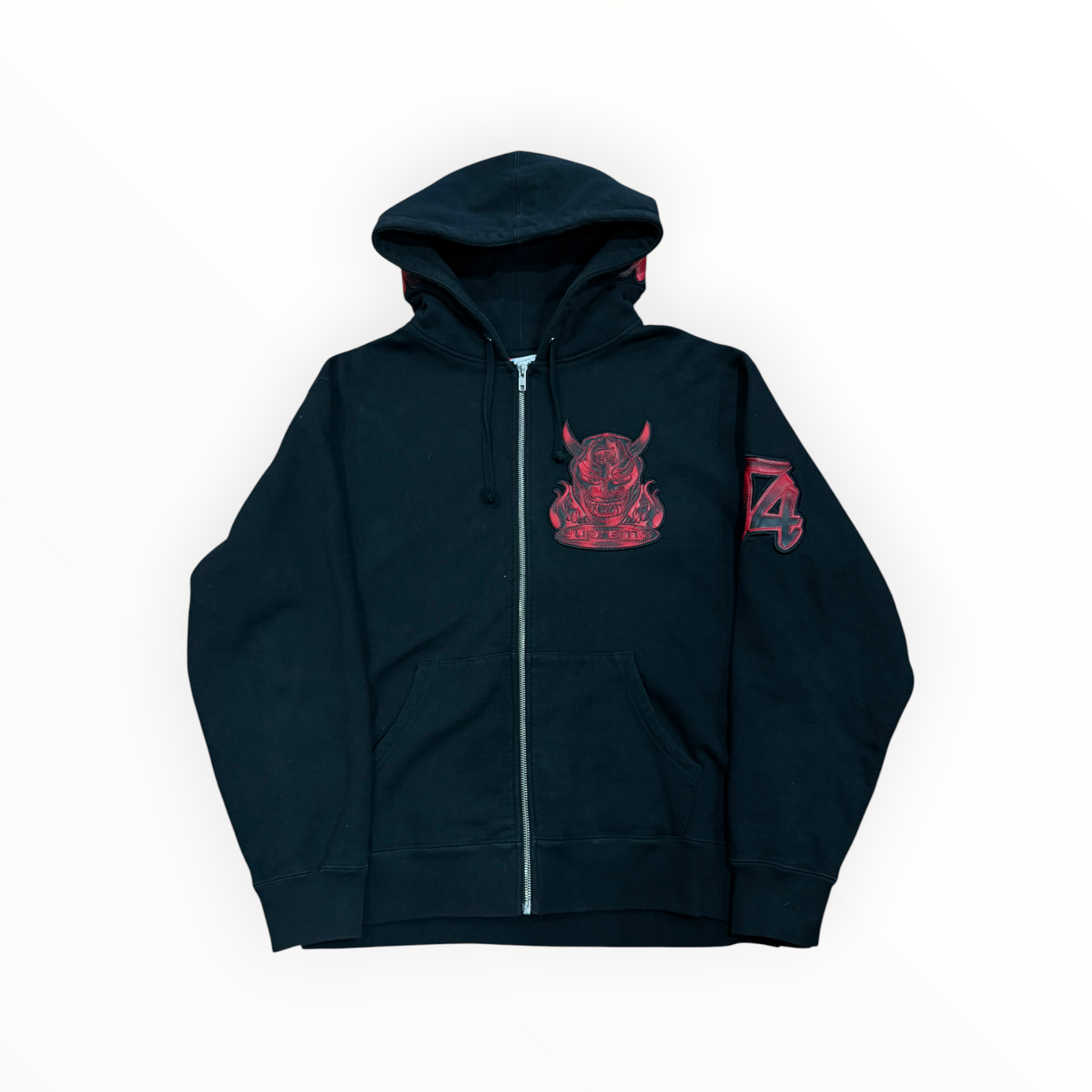 Supreme Demon Zip Up Hooded Sweatshirt Black