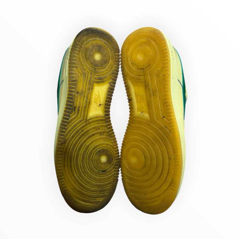 Nike Air Force 1 Low Patent Leather Topaz Gold Pine Green