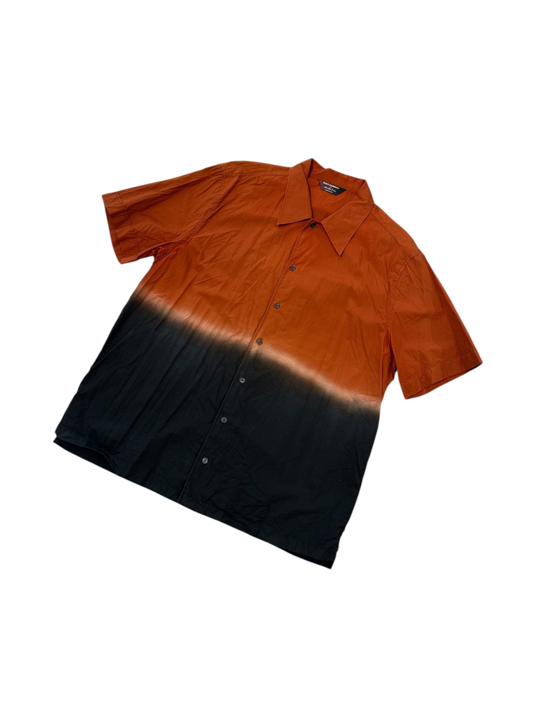 Dolce & Gabbana Orange Gradient Button Up Tee