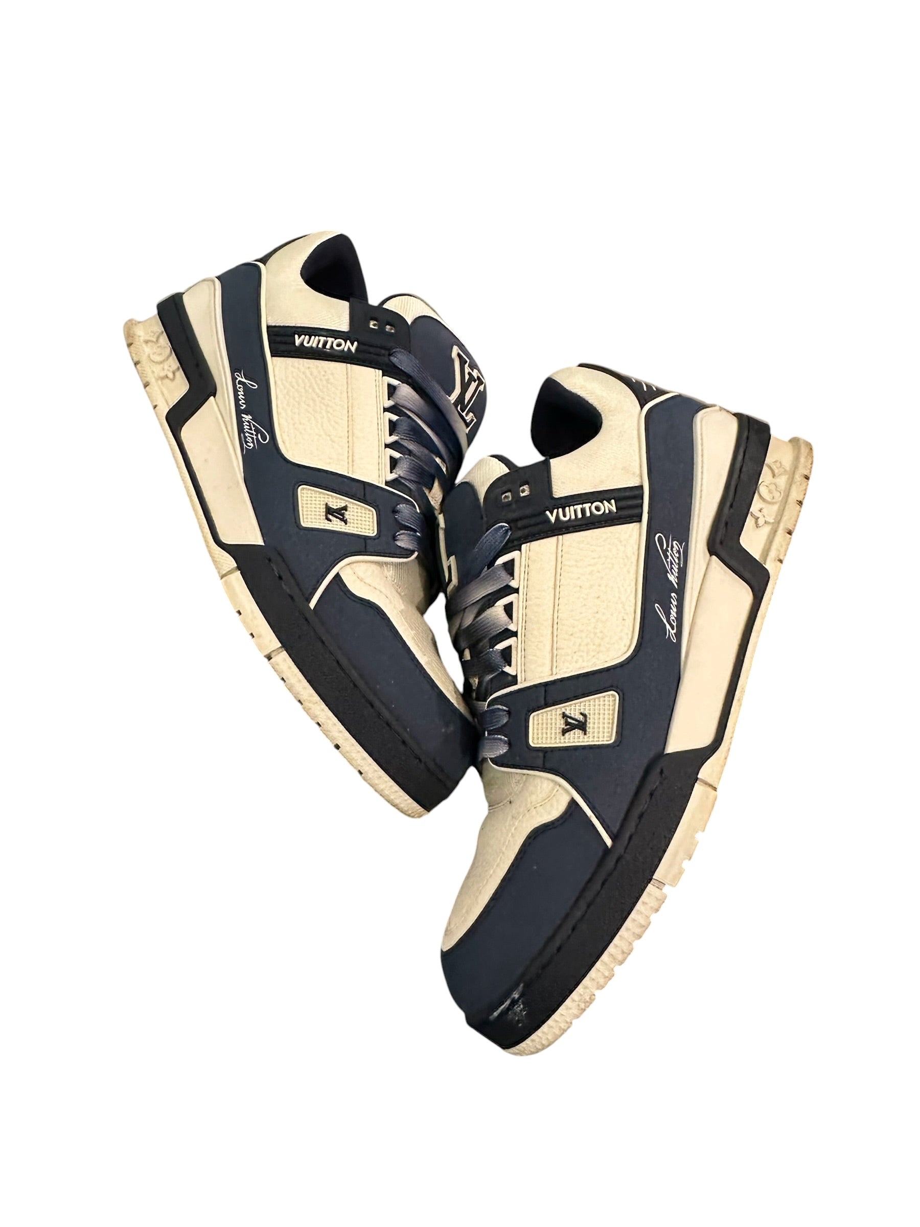 Louis Vuitton Trainer White Navy