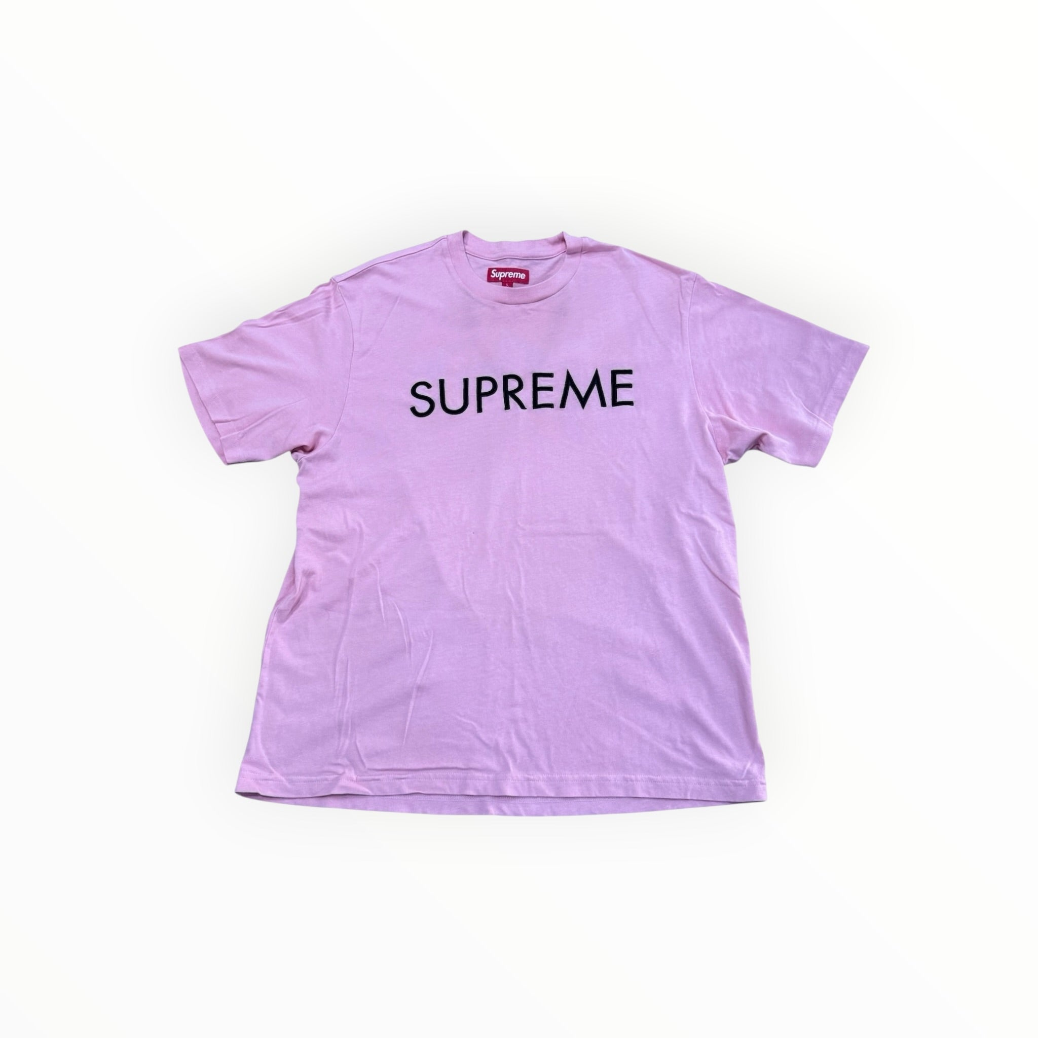 Supreme Capital Short Sleeve Pink
