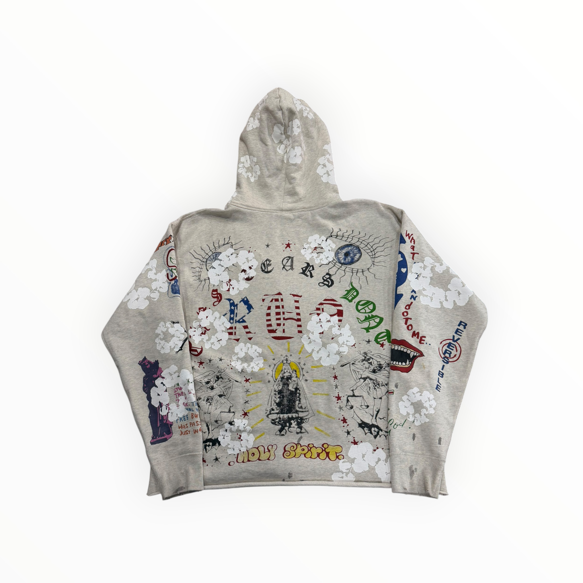 Saint Mxxxxxx x Denim Tears Graffiti Hoodie Grey
