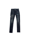 Amiri Staggered Logo Denim Black