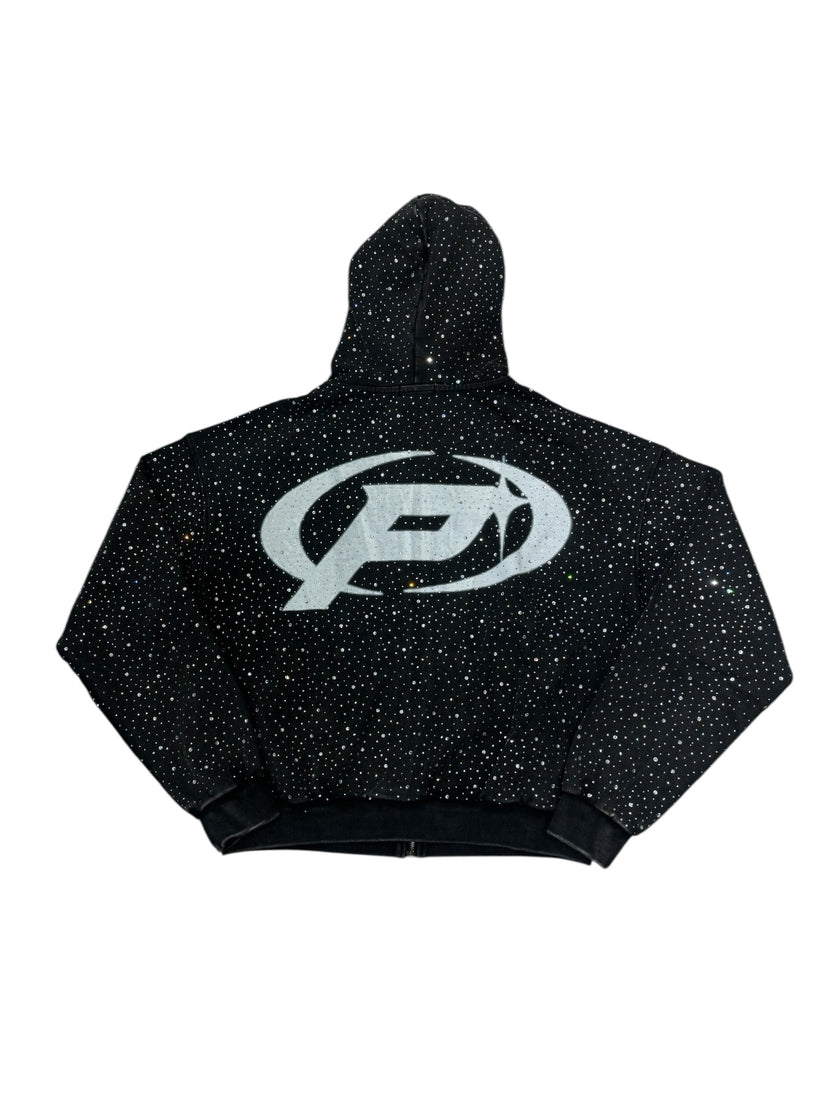 Prestige Diamond Black Zip Up Hoodie