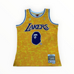 BAPE x Mitchell & Ness Los Angeles Lakers Jersey Yellow