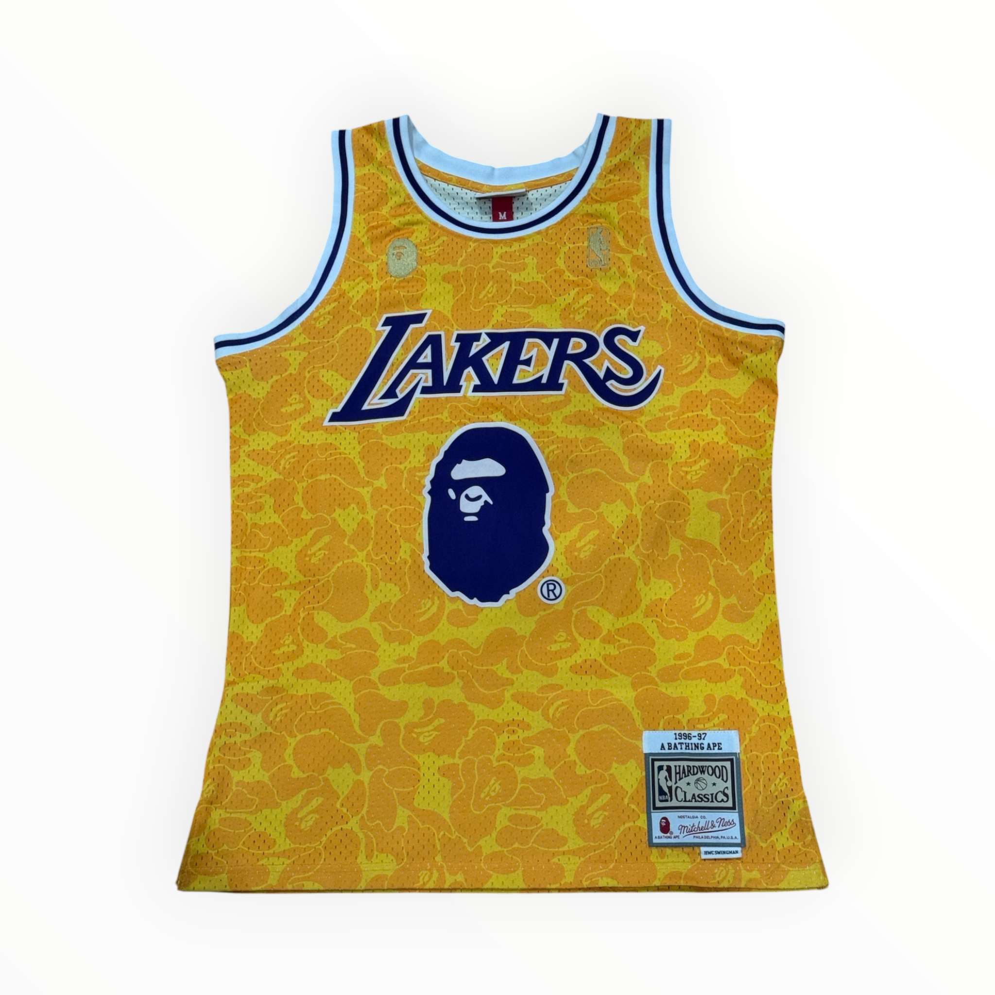 BAPE x Mitchell & Ness Los Angeles Lakers Jersey Yellow