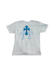 Chrome Hearts Triple Cross Horseshoe Tee White/Blue