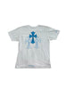 Chrome Hearts Triple Cross Horseshoe Tee White/Blue