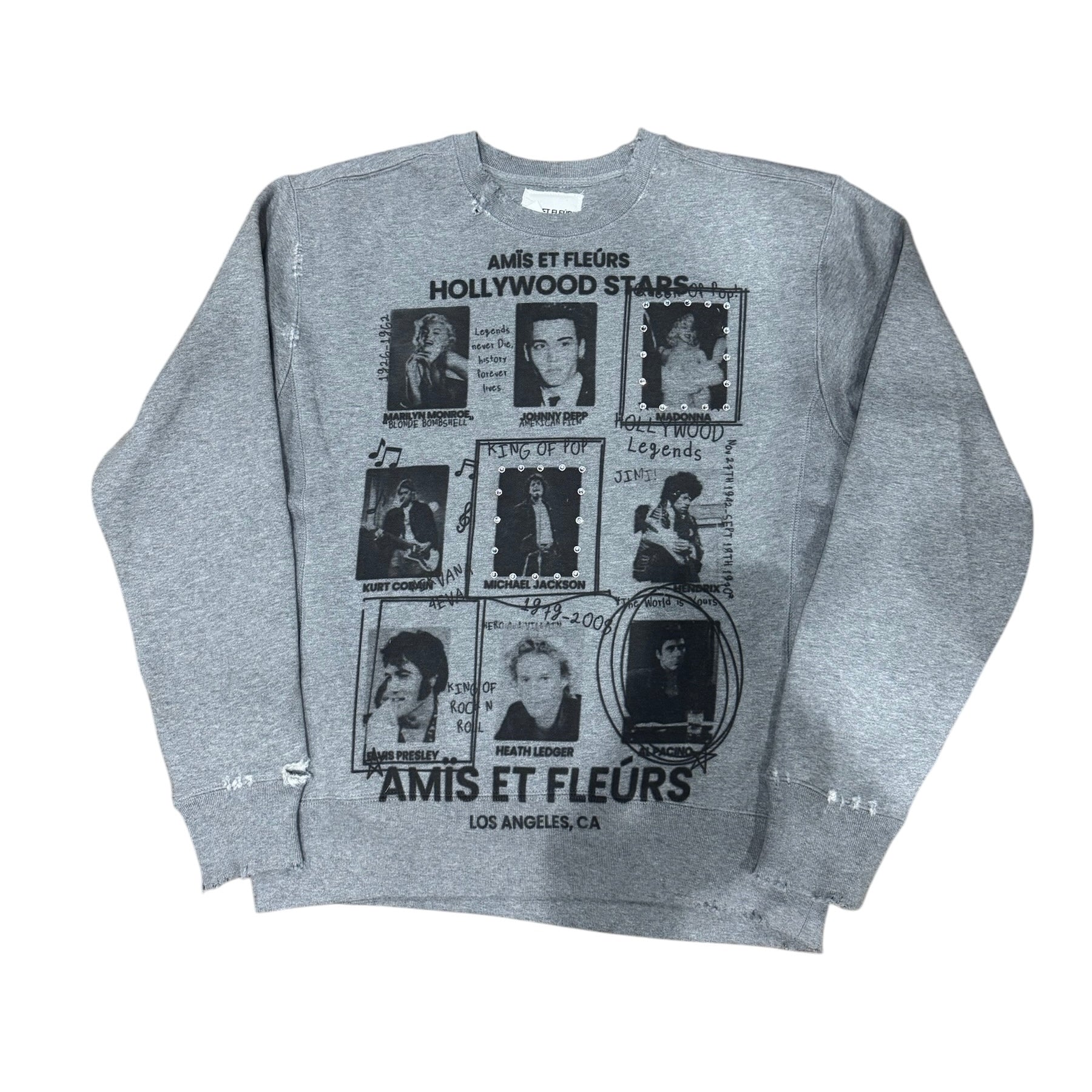 Amis ET Fleurs Hollywood Stars Crewneck