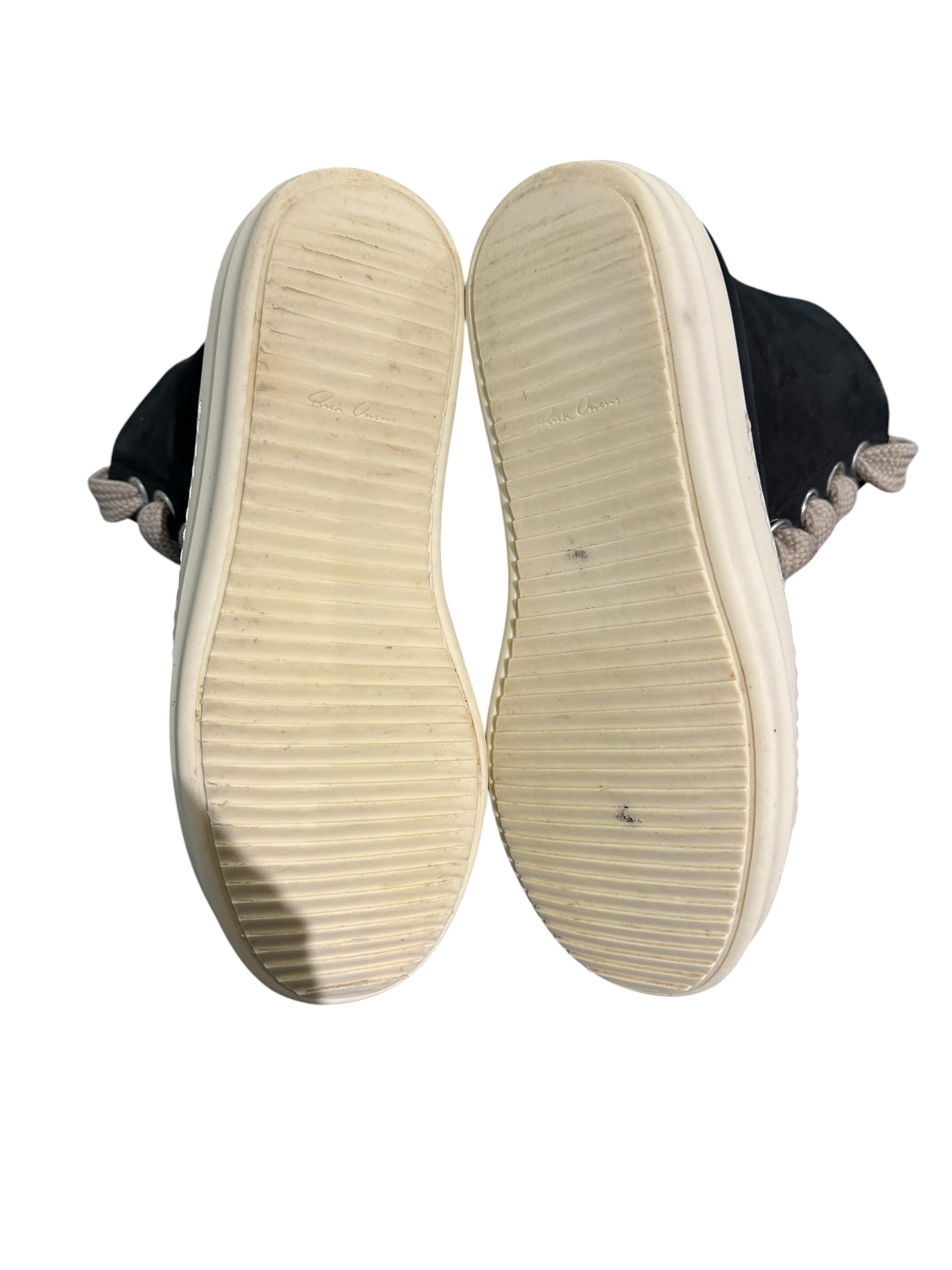 Rick Owen Ramone Suede Leather Jumbo Lace Black