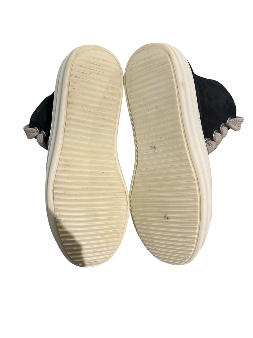 Rick Owen Ramone Suede Leather Jumbo Lace Black