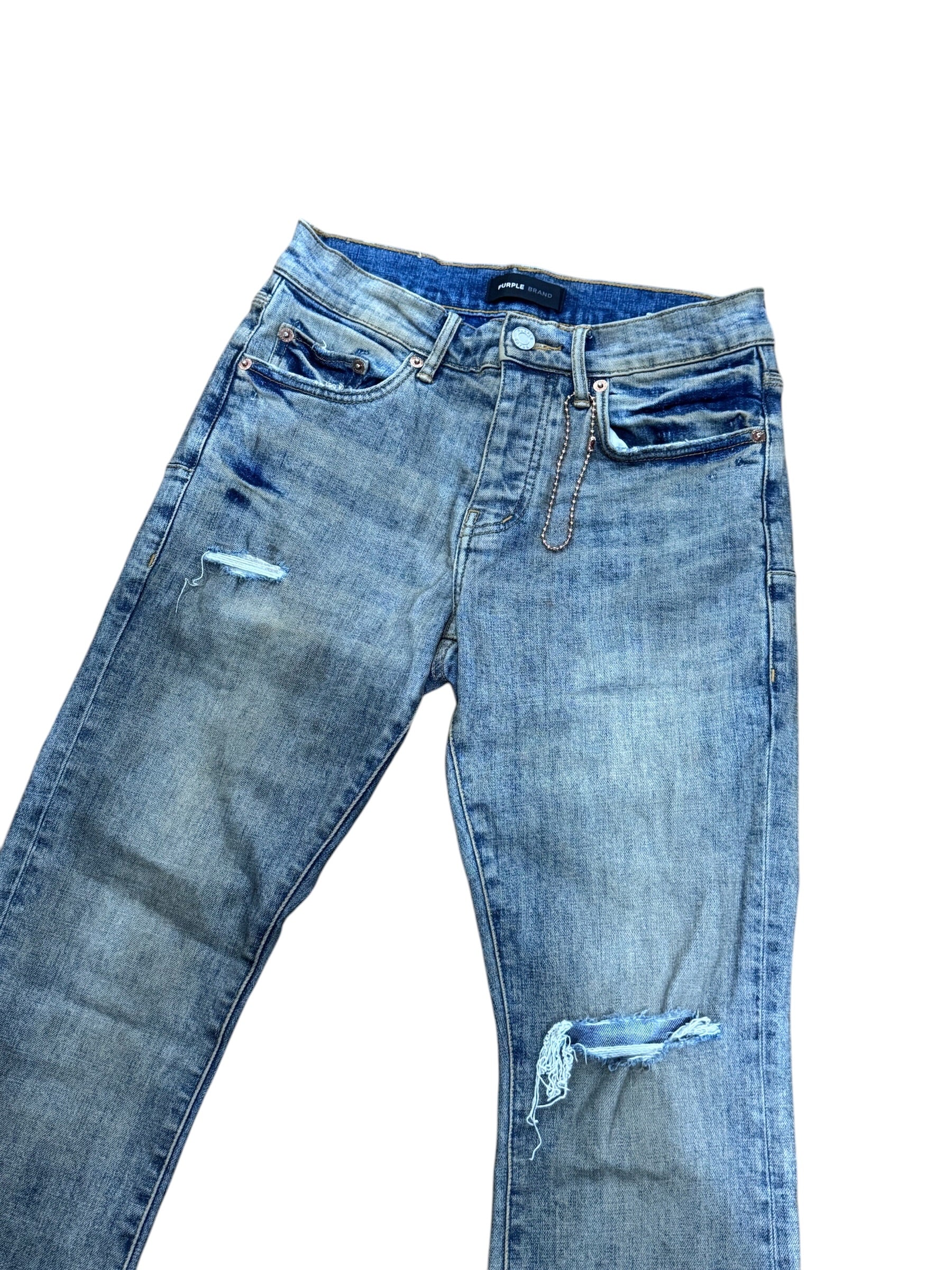 Purple Flare Denim Blue