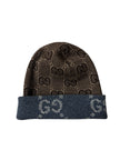 Gucci GG Reversible Wool Beanie Beige/Blue
