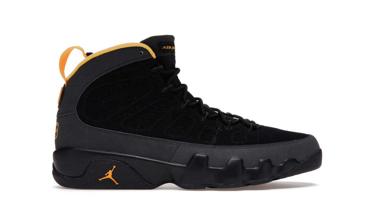 Jordan 9 Retro Dark Charcoal University Gold