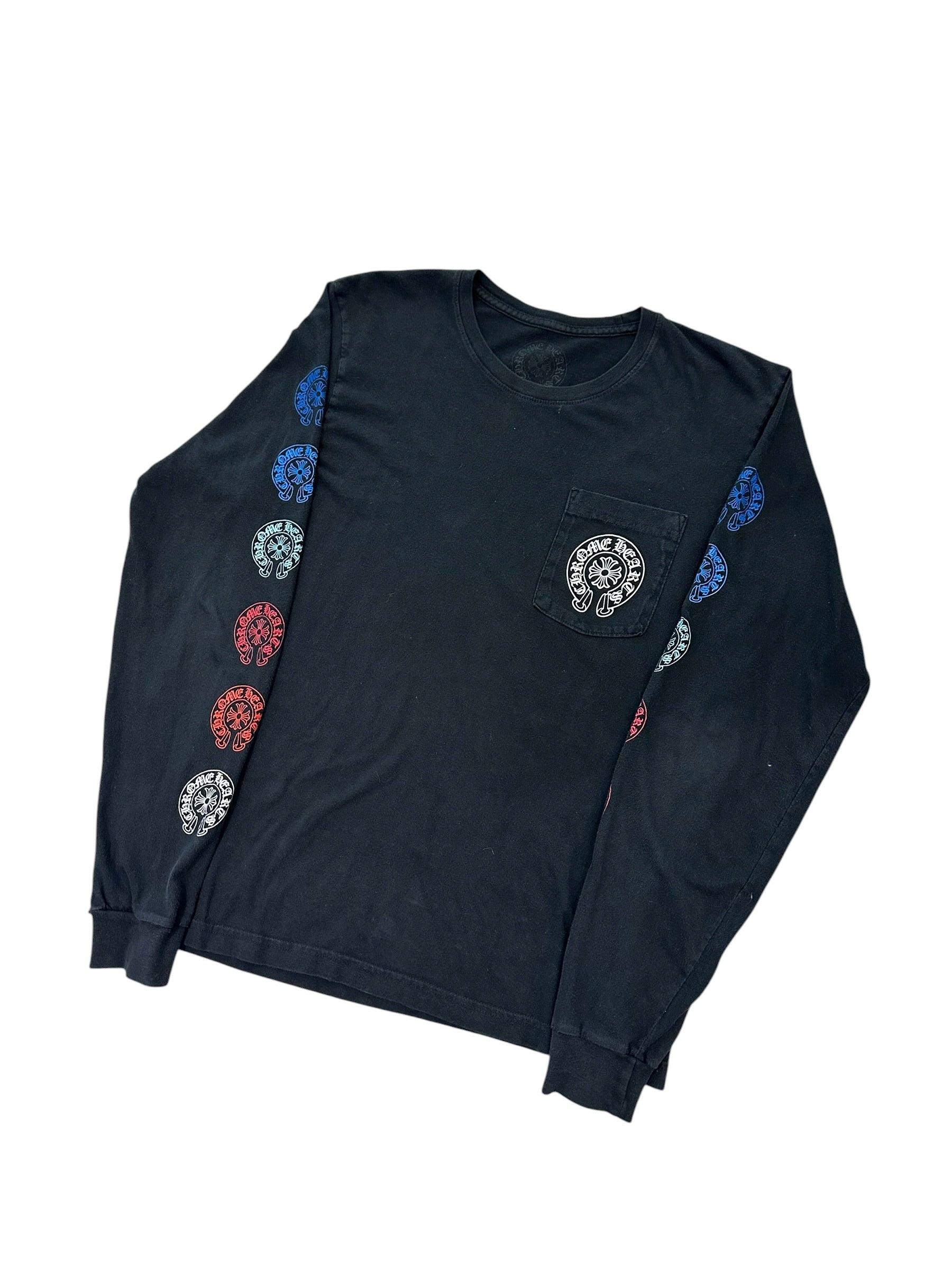 Chrome Hearts Multi-Color Horseshoe Long Sleeve T-Shirt