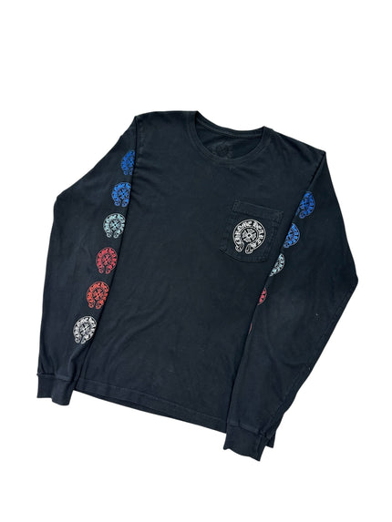 Chrome Hearts Multi-Color Horseshoe Long Sleeve T-Shirt