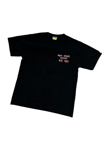 Bape Graffiti Check Ape Head Tee Black