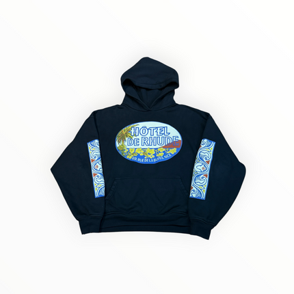 Rhude Hotel Hoodie Vintage Black