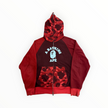 BAPE Color Camo Relaxed Fit Full Zip Hoodie Red