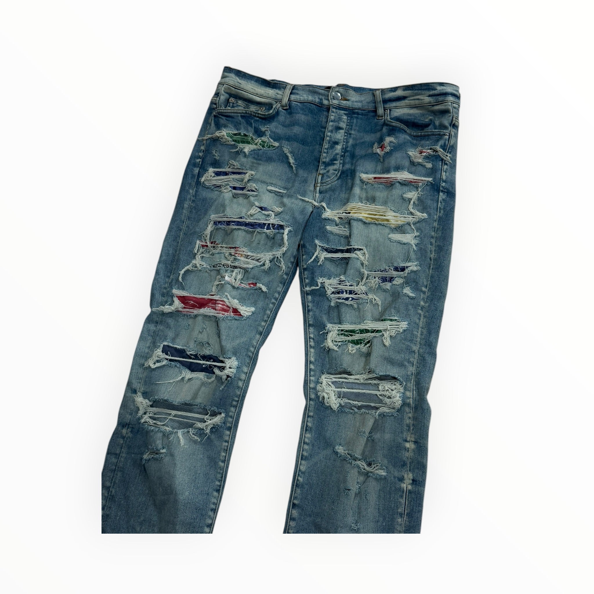 Amiri Bandana Patch Trasher Denim
