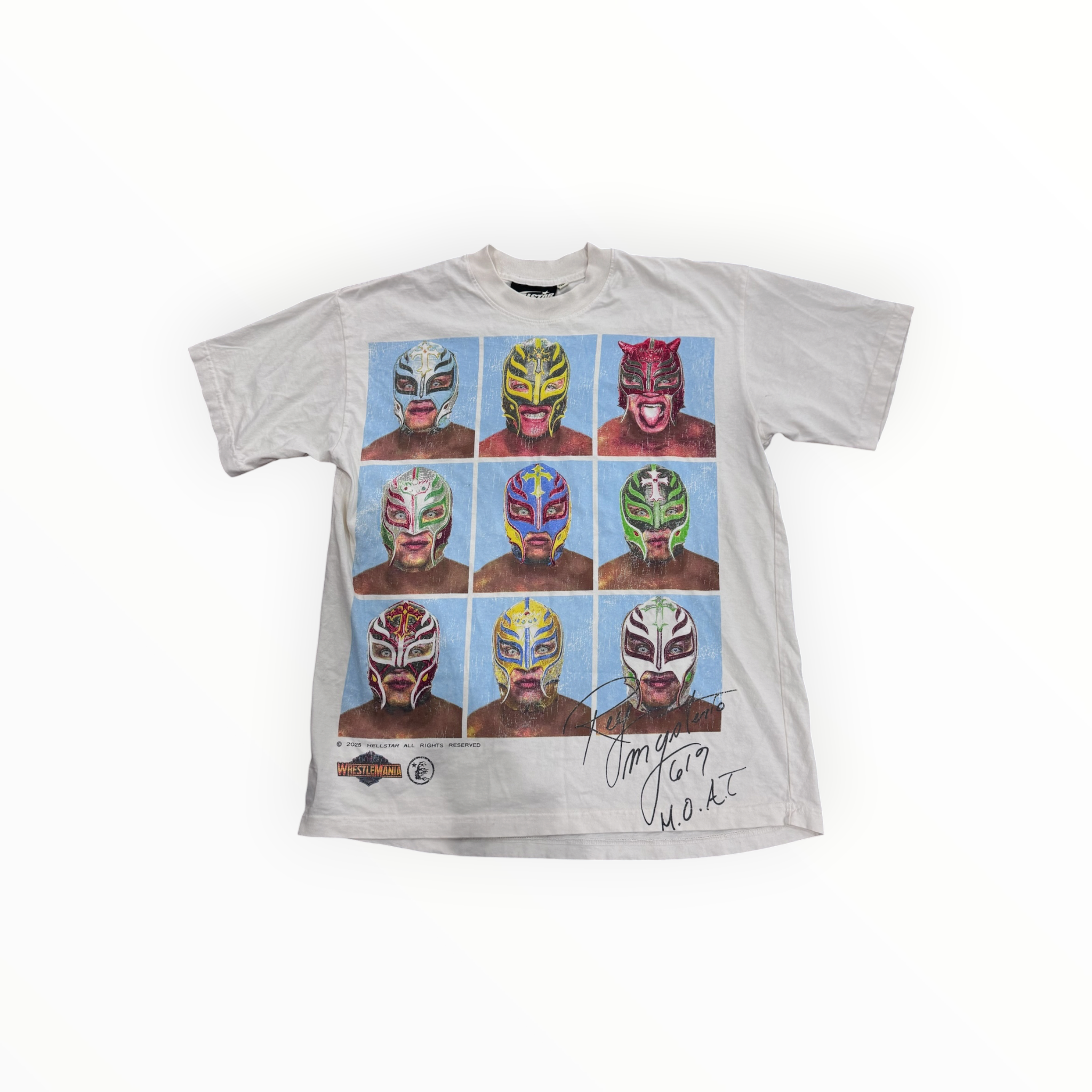 Hellstar Wrestlemania Rey Mysterio T-Shirt Cream White