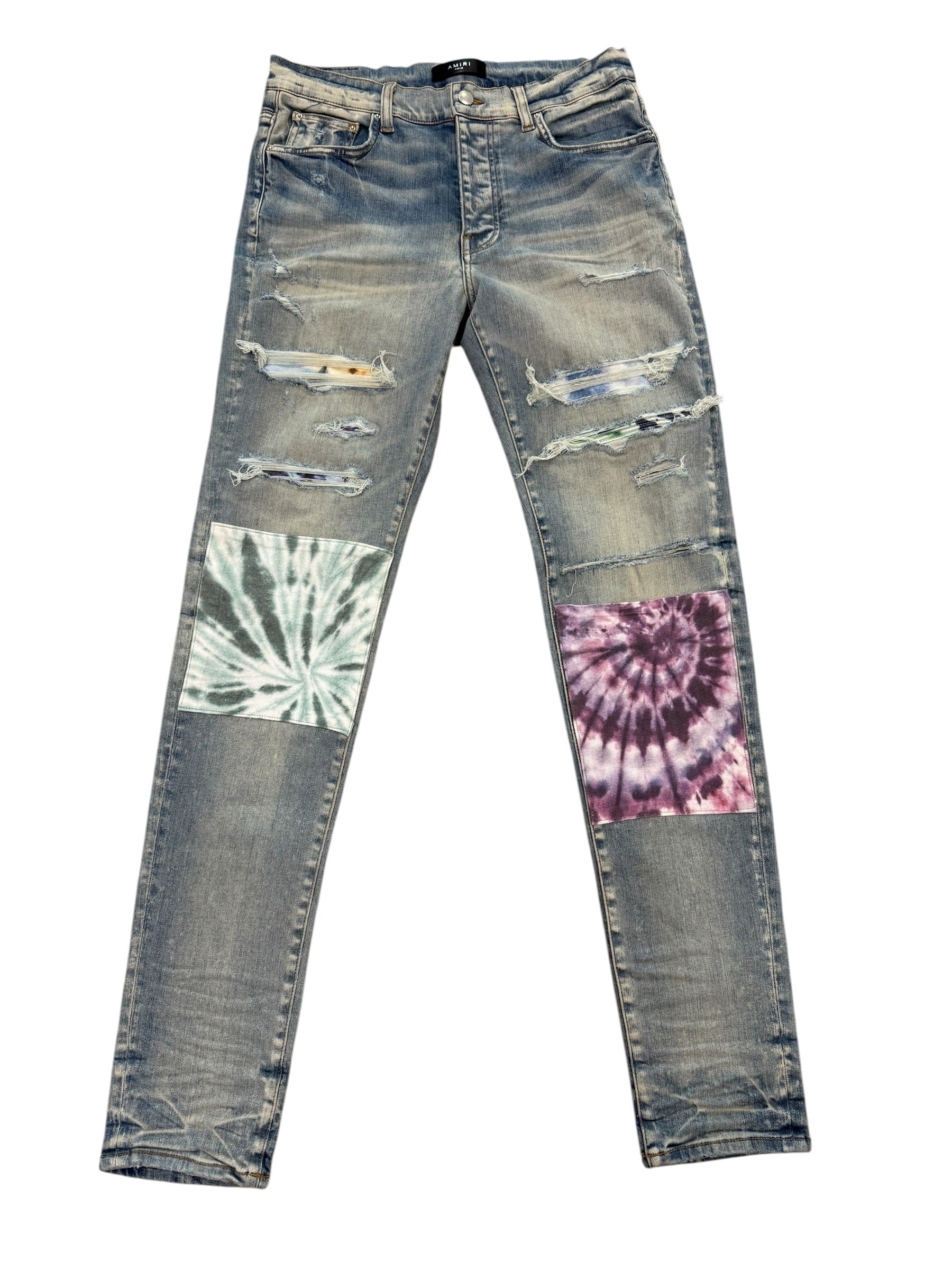 Amiri Tie Dye Art Patch Denim