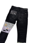 Amiri Bandana Art Patch Jean Aged Black