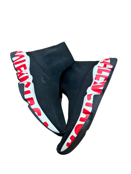 Balenciaga Sock Runner Grafitti Black Red