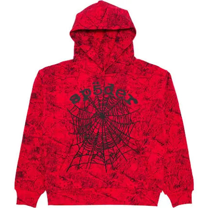 Sp5der Red OG Tree Camo Hoodie