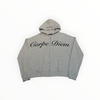 Carpe Diem Cursive Logo Zip Up Grey