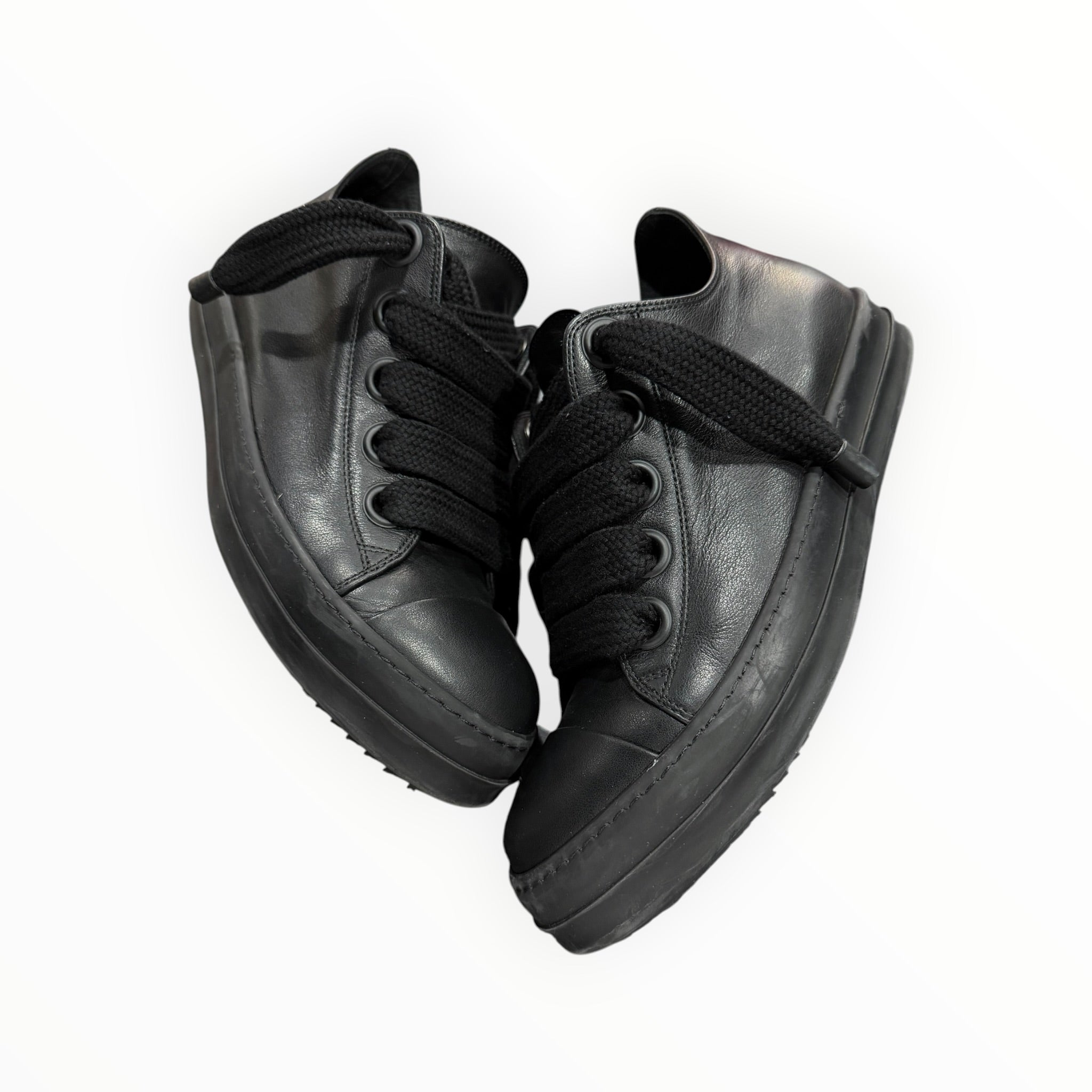 Rick Owens Low Jumbo Lace Leather Black