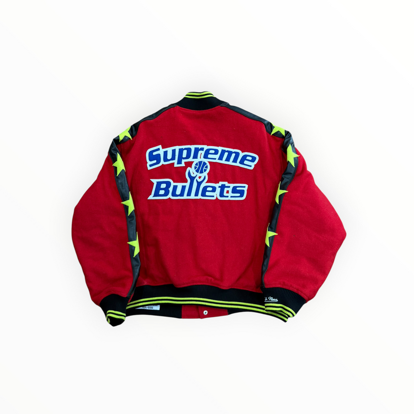 Supreme Mitchell & Ness Teams Varsity Jacket Red
