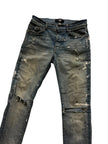 Amiri Paint Splatter Blue Denim