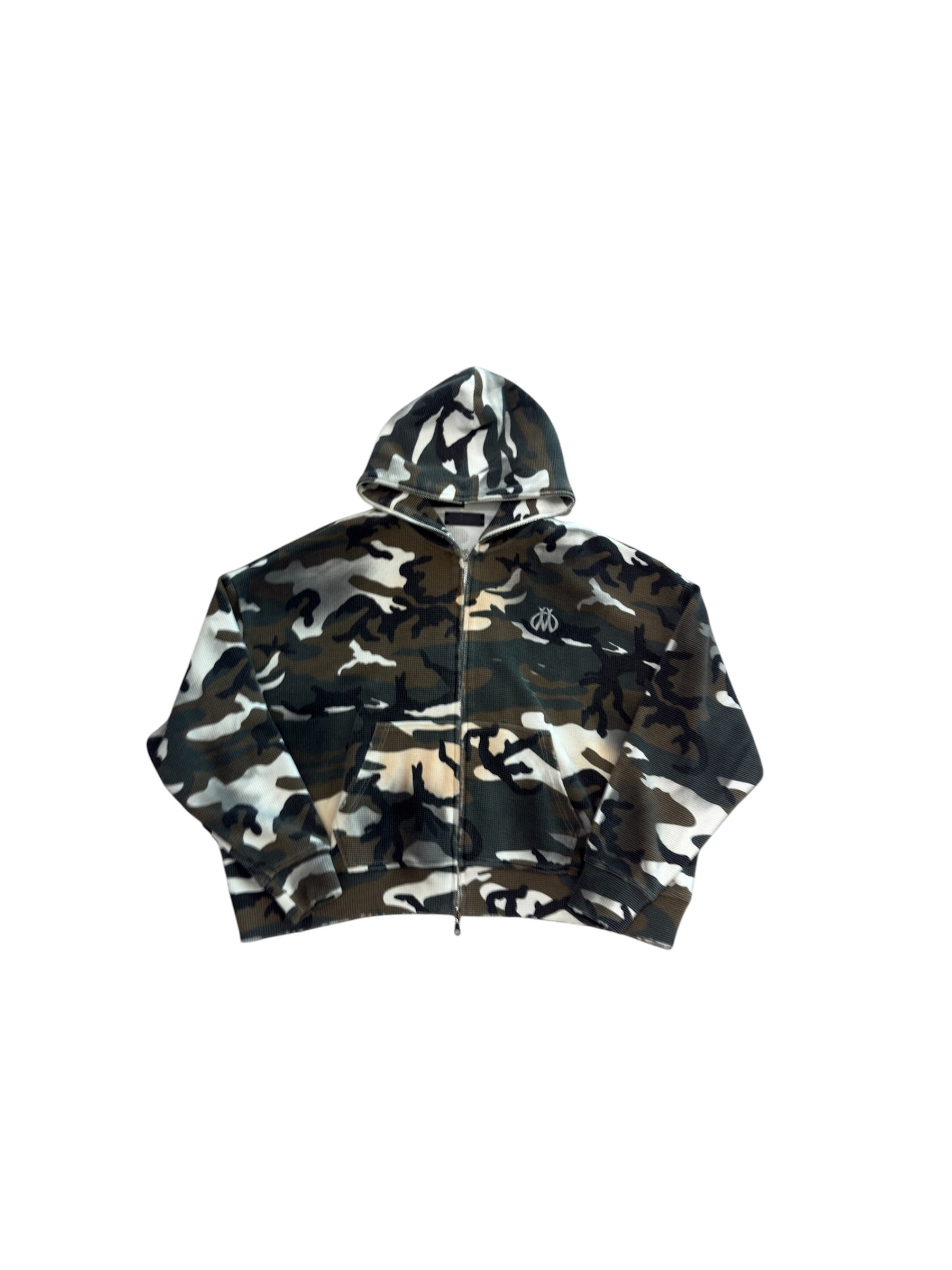 HMDD Camo Thermal Zip Up Hoodie