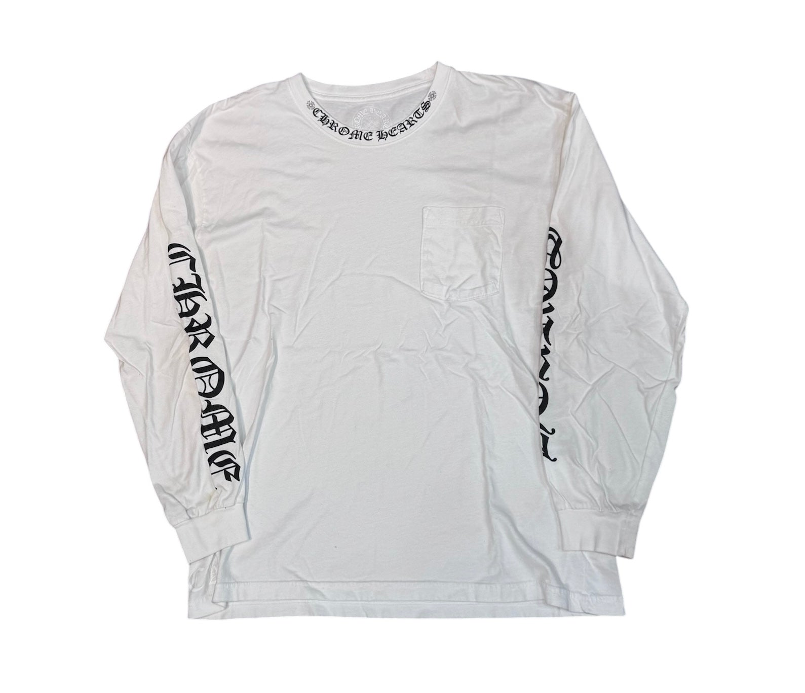 Chrome Hearts Neck Logo Long Sleeve Tee White
