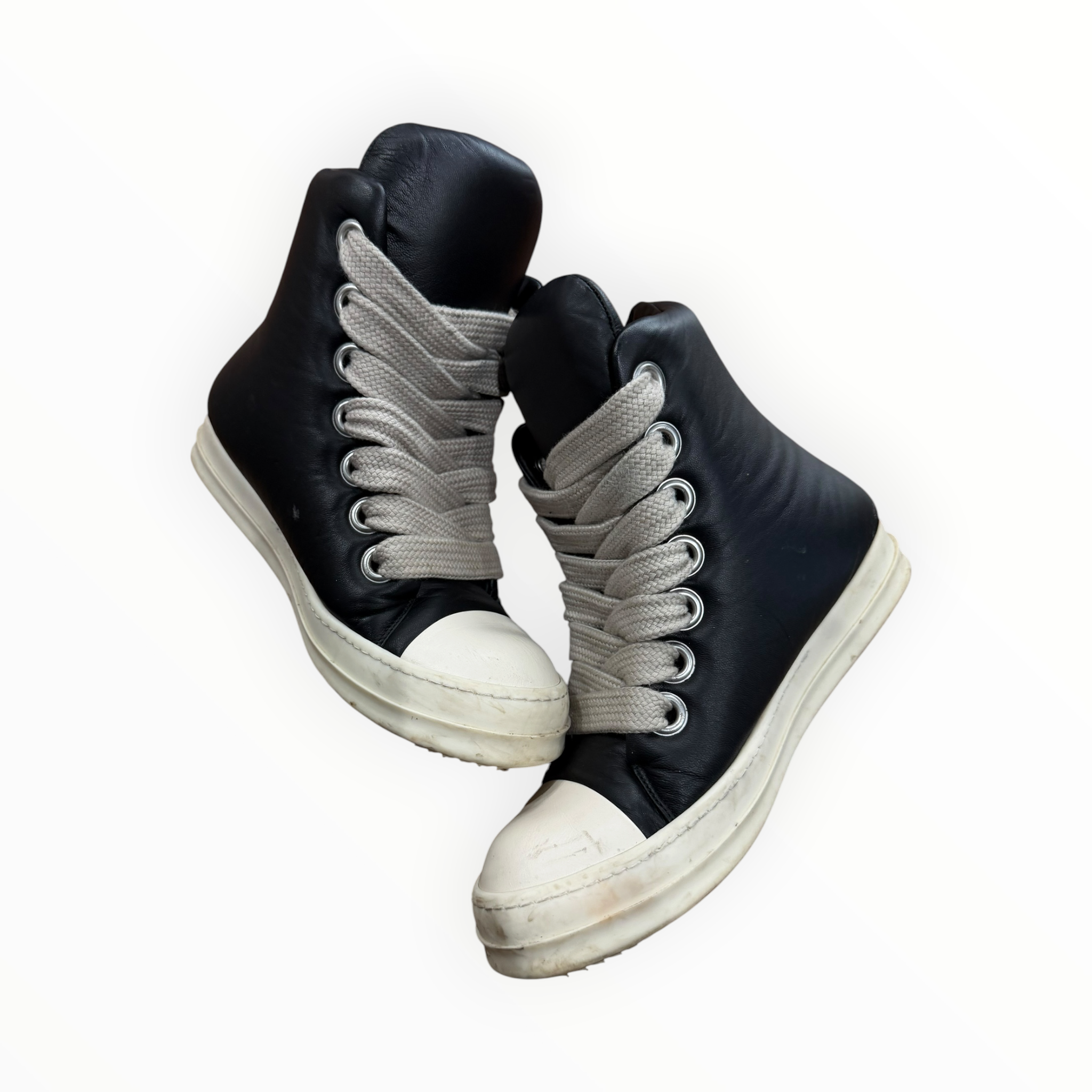 Rick Owens Jumbolace Hightop Black/Milk
