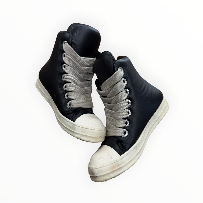 Rick Owens Jumbolace Hightop Black/Milk