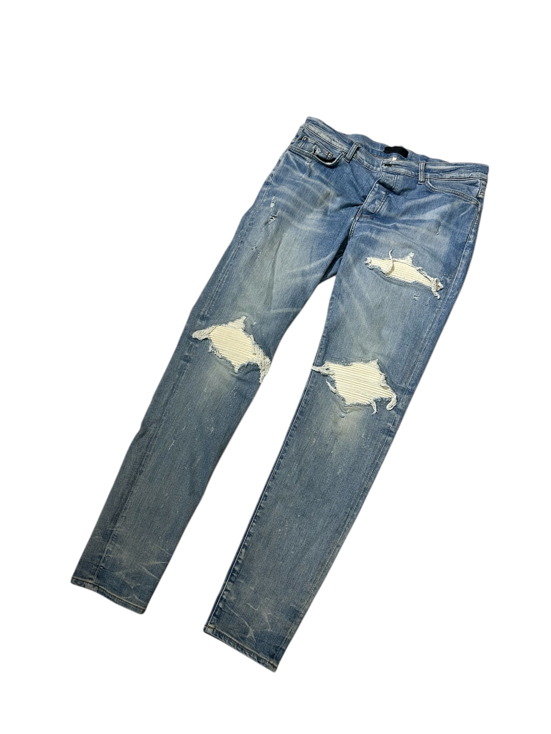 AMIRI MX1 White Patch Denim