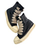 Rick Owens Jumbo Lace High Leather Black/Milk