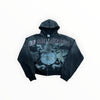 Vale Forever Vendetta Distressed Zip Up Hoodie
