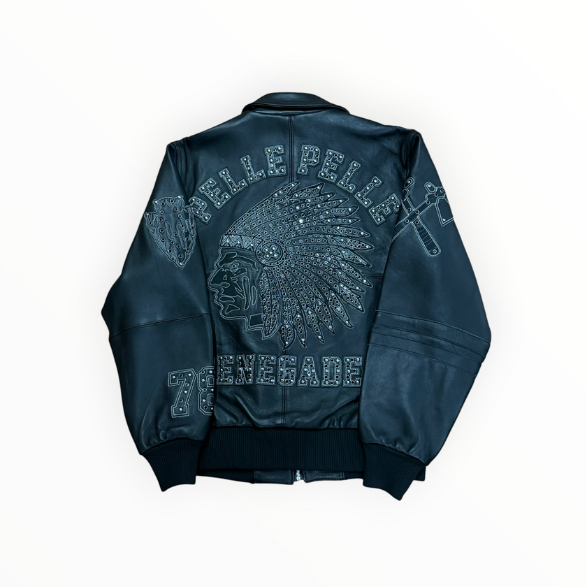 Pelle Pelle Renegades Bruiser Studded Leather Jacket Black/Silver