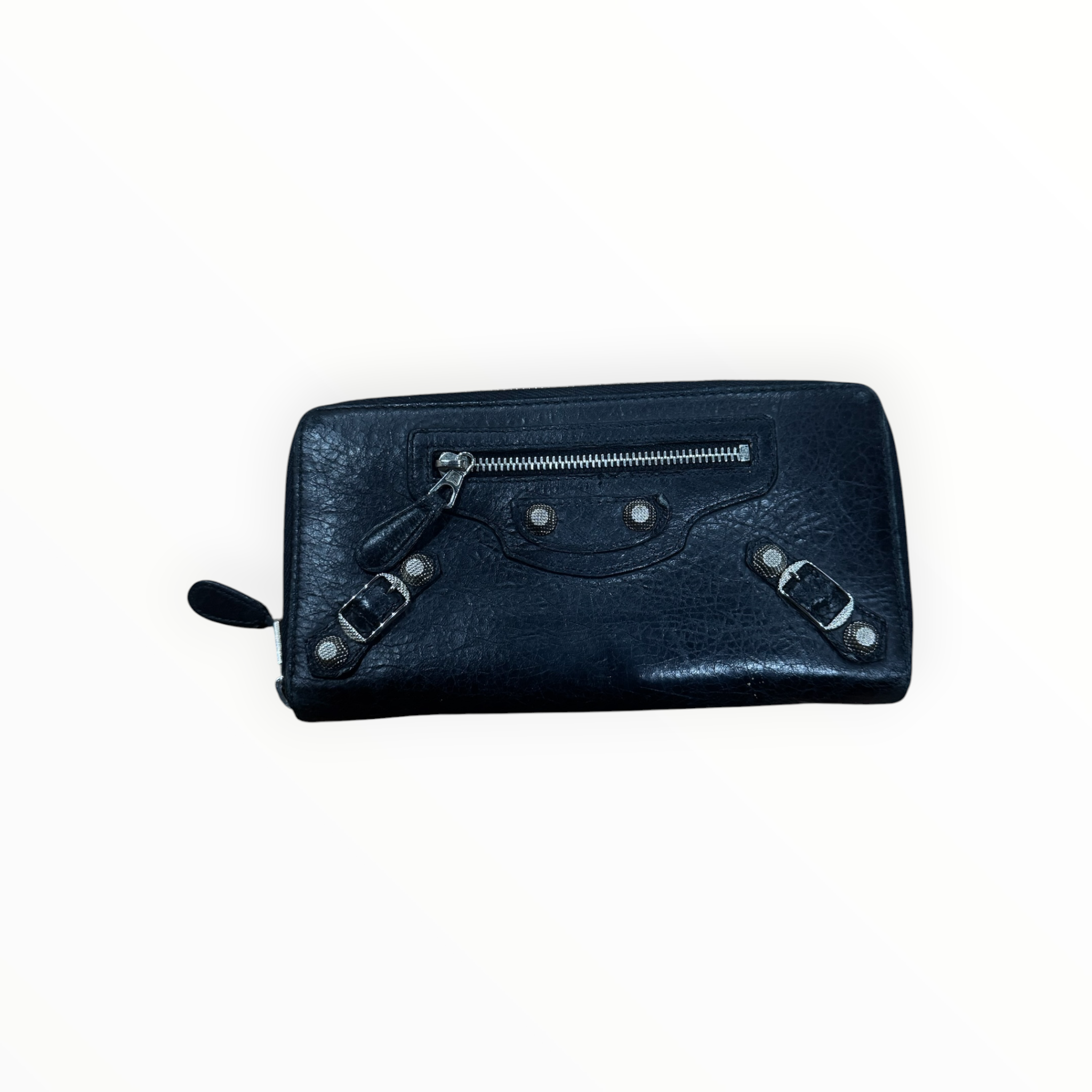Balenciaga Leather Printed Continental Wallet