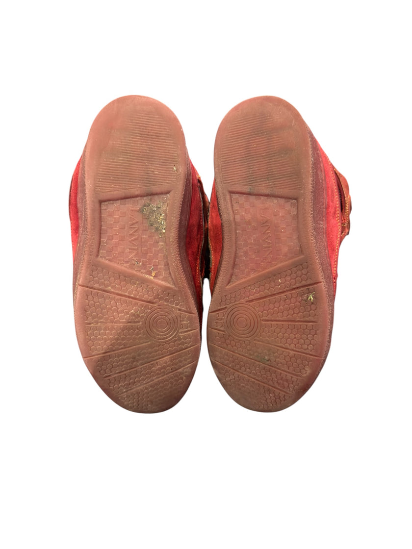 Lanvin Curb Sneaker Maroon Wool (Sale)