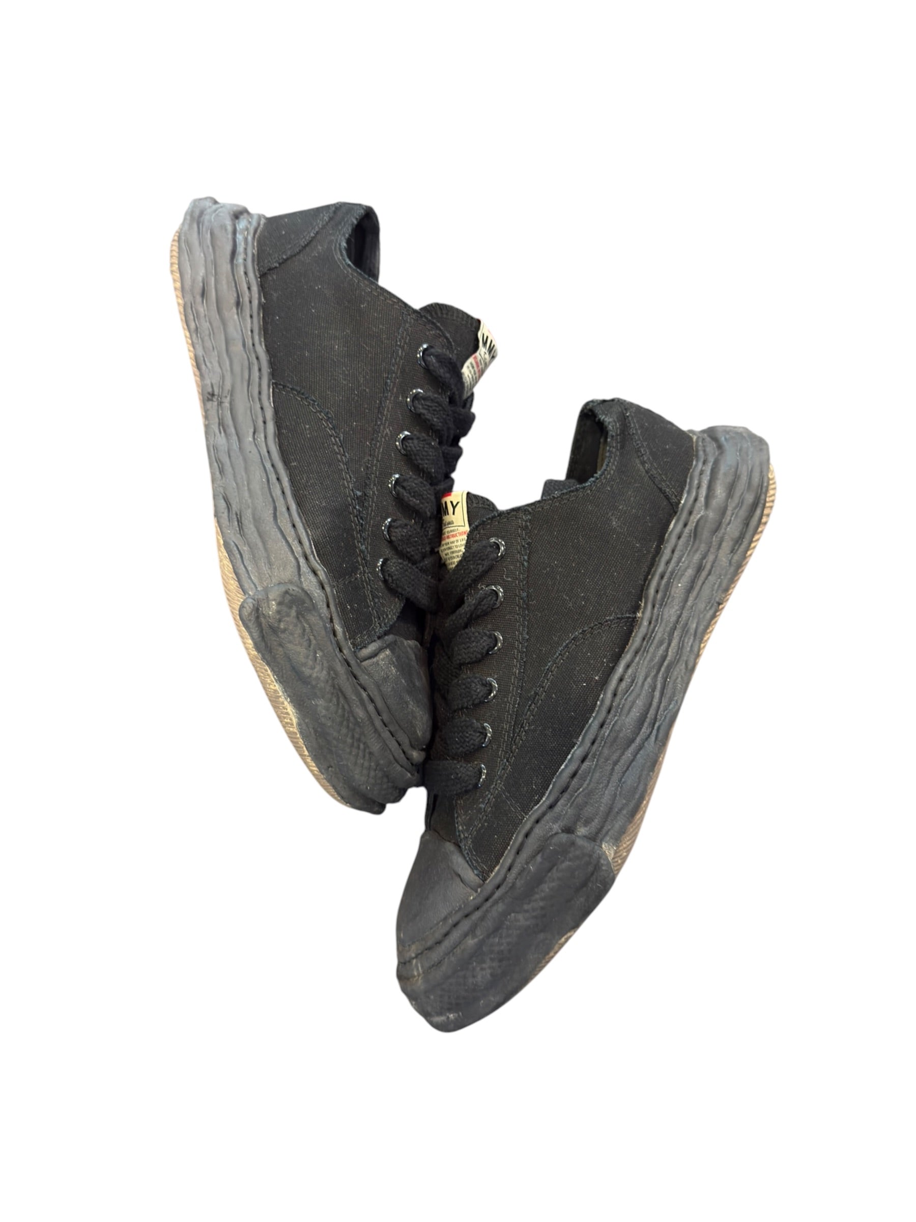 Maison Mihara Yasuhiro Peterson 23 OG Sole Vintage Effect Embroidered Canvas Triple Black
