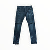 Purple Brand Black Resin Knee Slit Jean Black