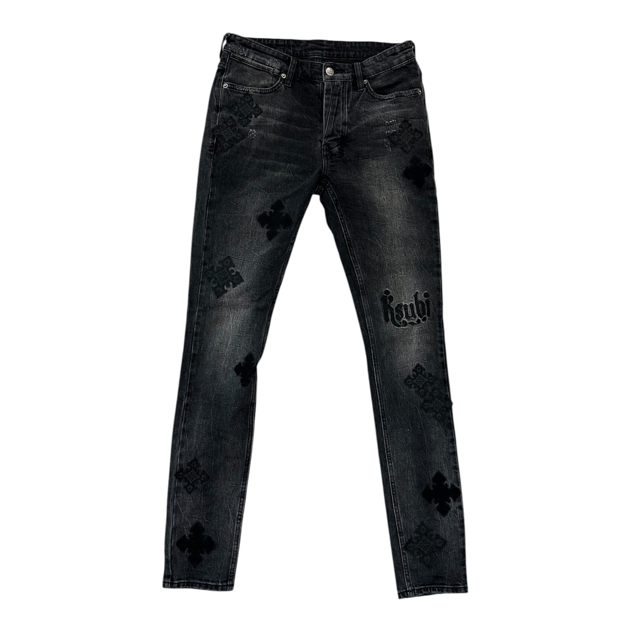 Ksubi Van Winkle Blakk Metal Skinny Denim