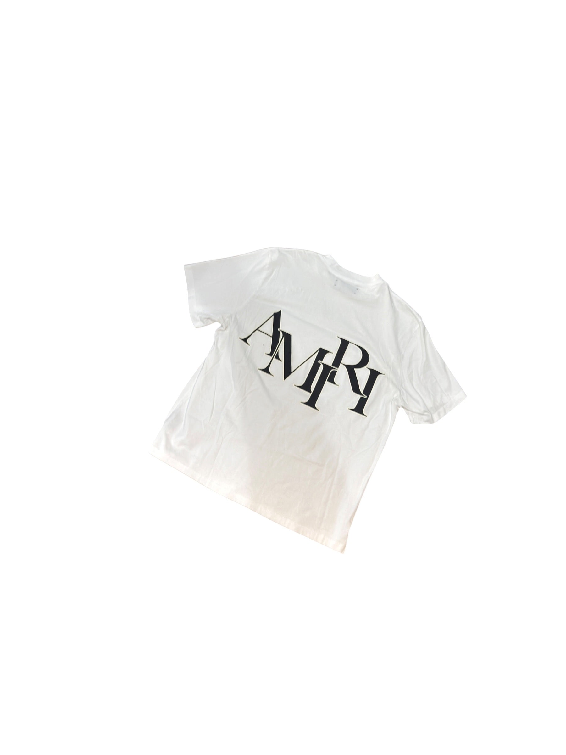 Amiri Staggered Logo Tee White