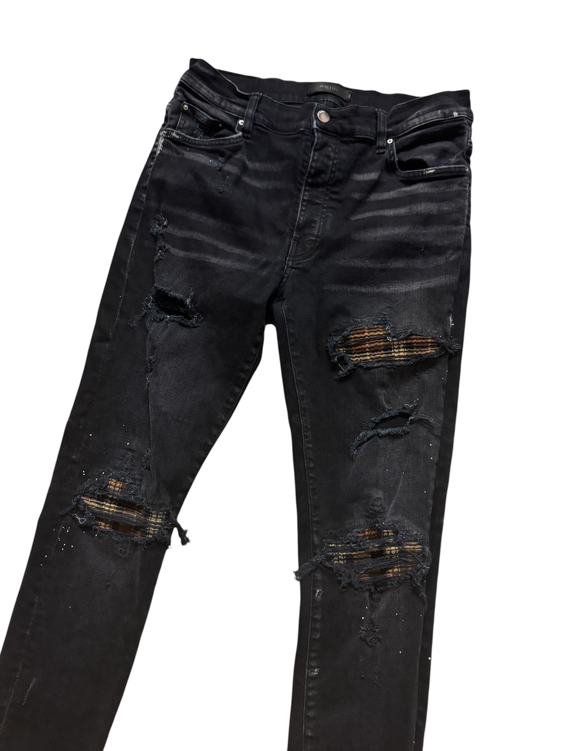 Amiri MX1 Plaid Black Denim