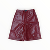 Greater Days Red Leather Shorts